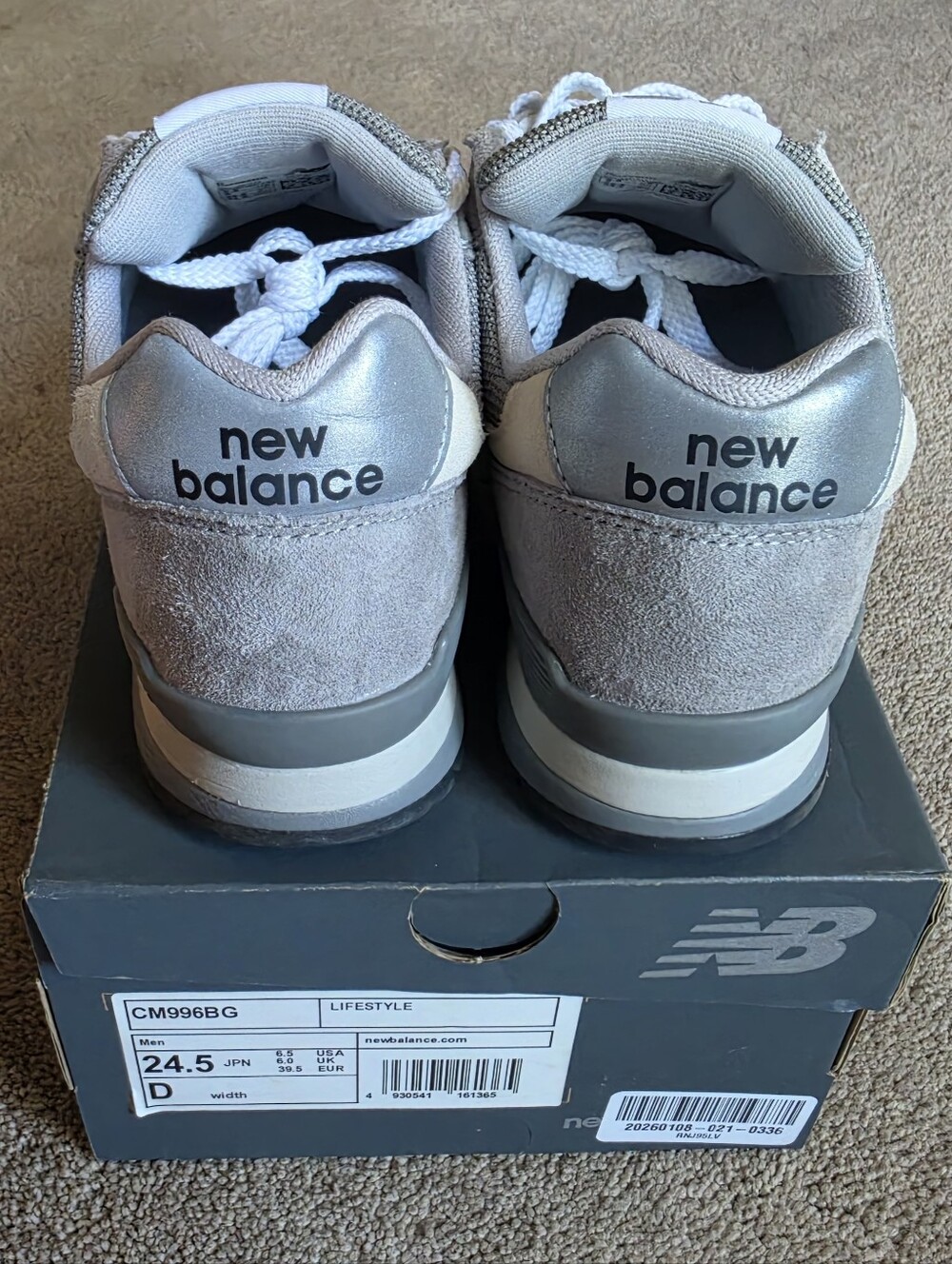 New Balance 996 'Grey Silver' CM996B Size 8 Women/ 6.5 Men D $122 NEW - Picture 12 of 16